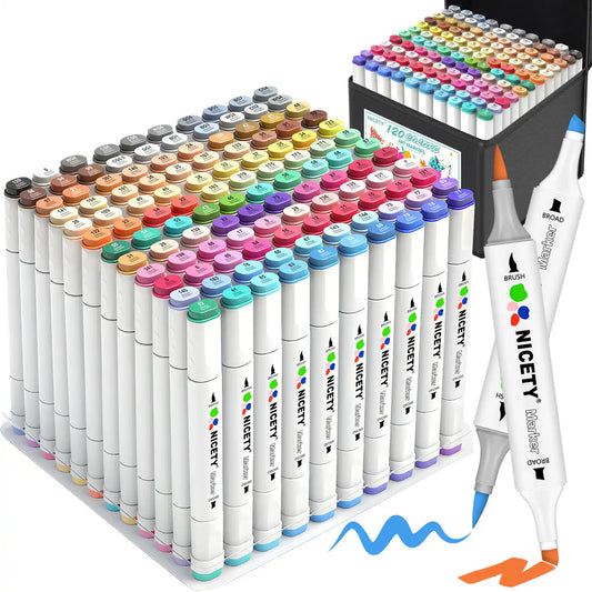 Nicety 120 Colors Gel Pens Set for Drawing, Coloring & Journaling