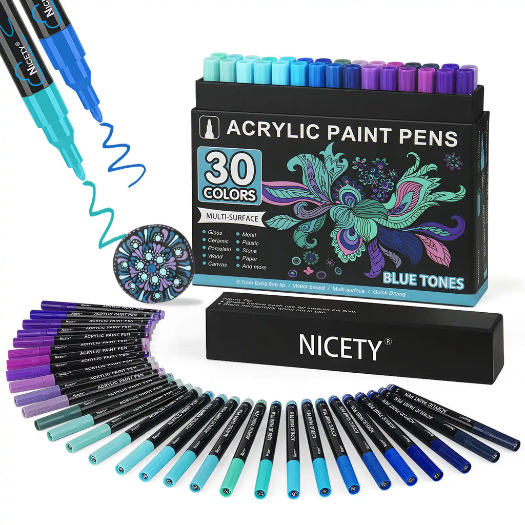 NICETY 30 P Blue-Tone Acrylic Paint Markers