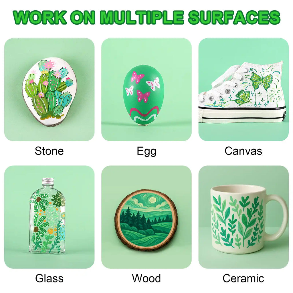 NICETY 32 P Green-Tone Acrylic Paint Markers (Gift Packaging)