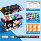 Nicety 72 Colors Single Tip Acrylic Paint Pens Set, Quick Dry Waterproof Art Markers for Drawing, Painting & Crafts