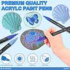 Nicety 30-Color Acrylic Marker Blue Art Painting Set