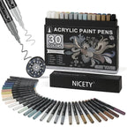 Nicety 30-Color Acrylic Marker Grey Art Painting Set