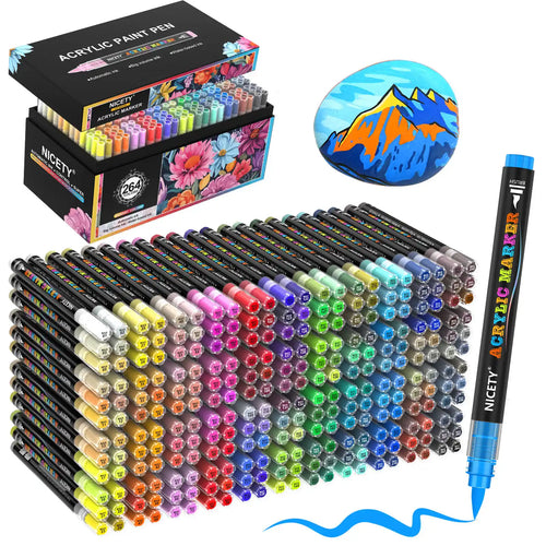 NICETY 264-Color Direct-Ink Acrylic Paint Marker Set – nicety
