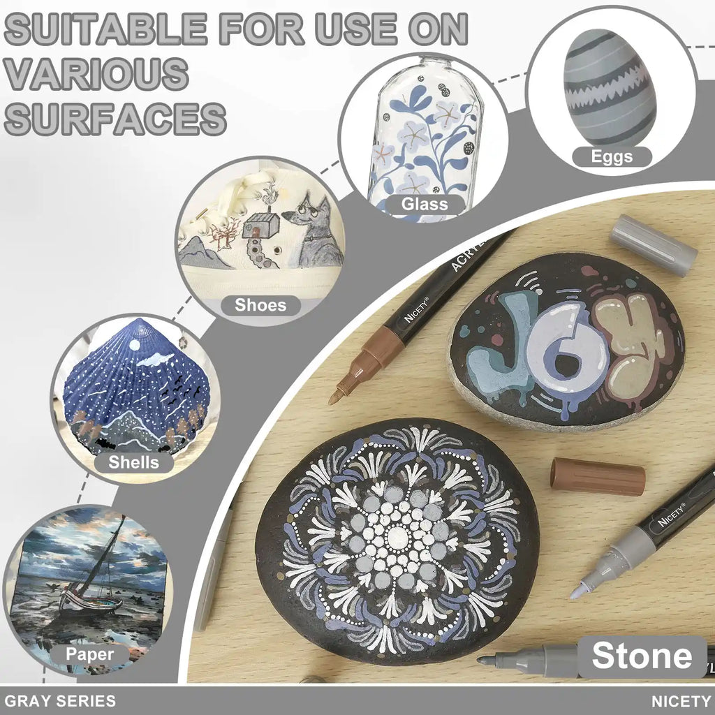 NICETY 30 P Grey-Tone Acrylic Paint Markers