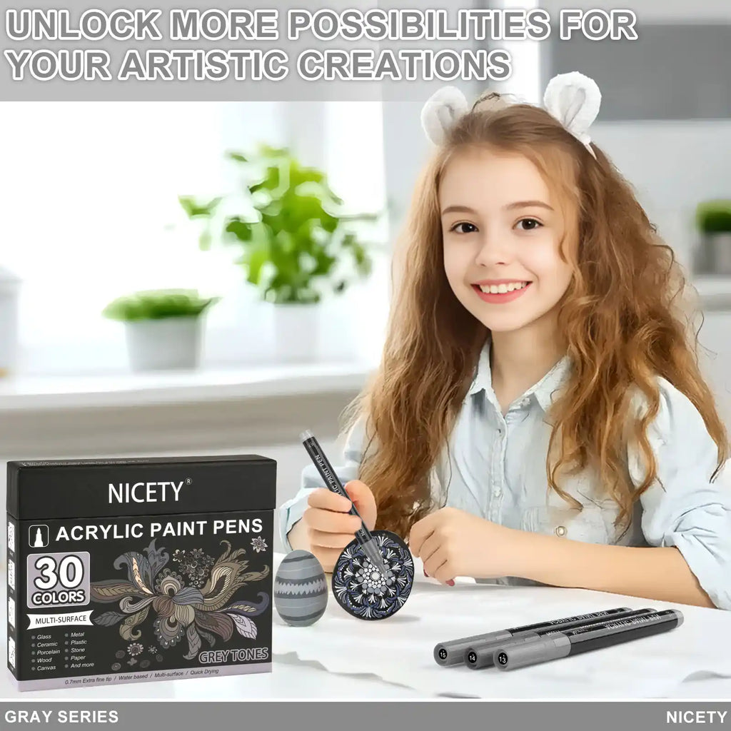 NICETY 30 P Grey-Tone Acrylic Paint Markers