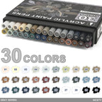 Nicety 30-Color Acrylic Marker Grey Art Painting Set