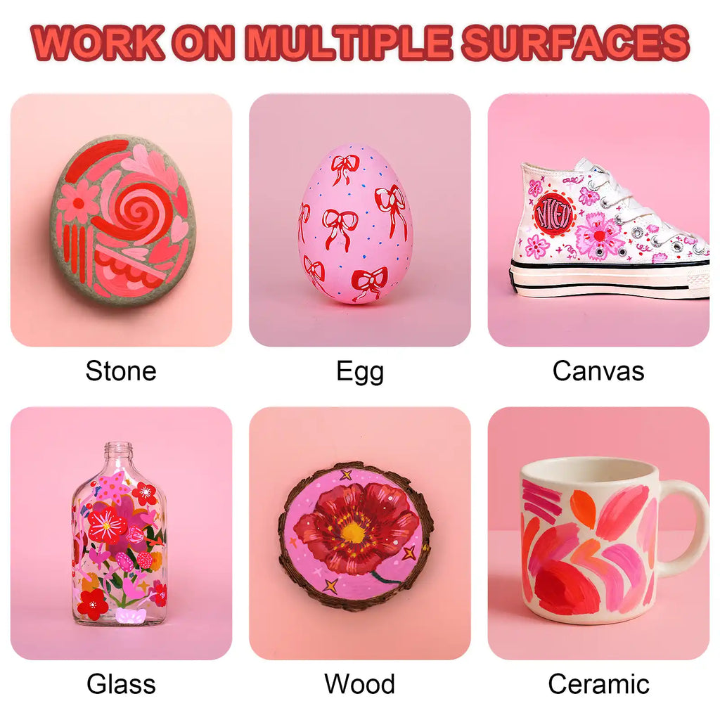 NICETY 32 P Red-Tone Acrylic Paint Markers (Gift Packaging)