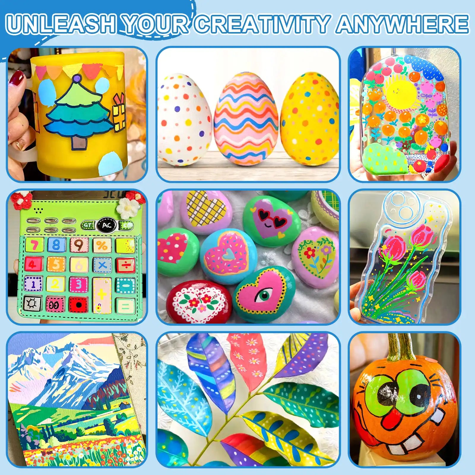 NICETY 120-Color Direct-Ink Acrylic Paint Marker Set