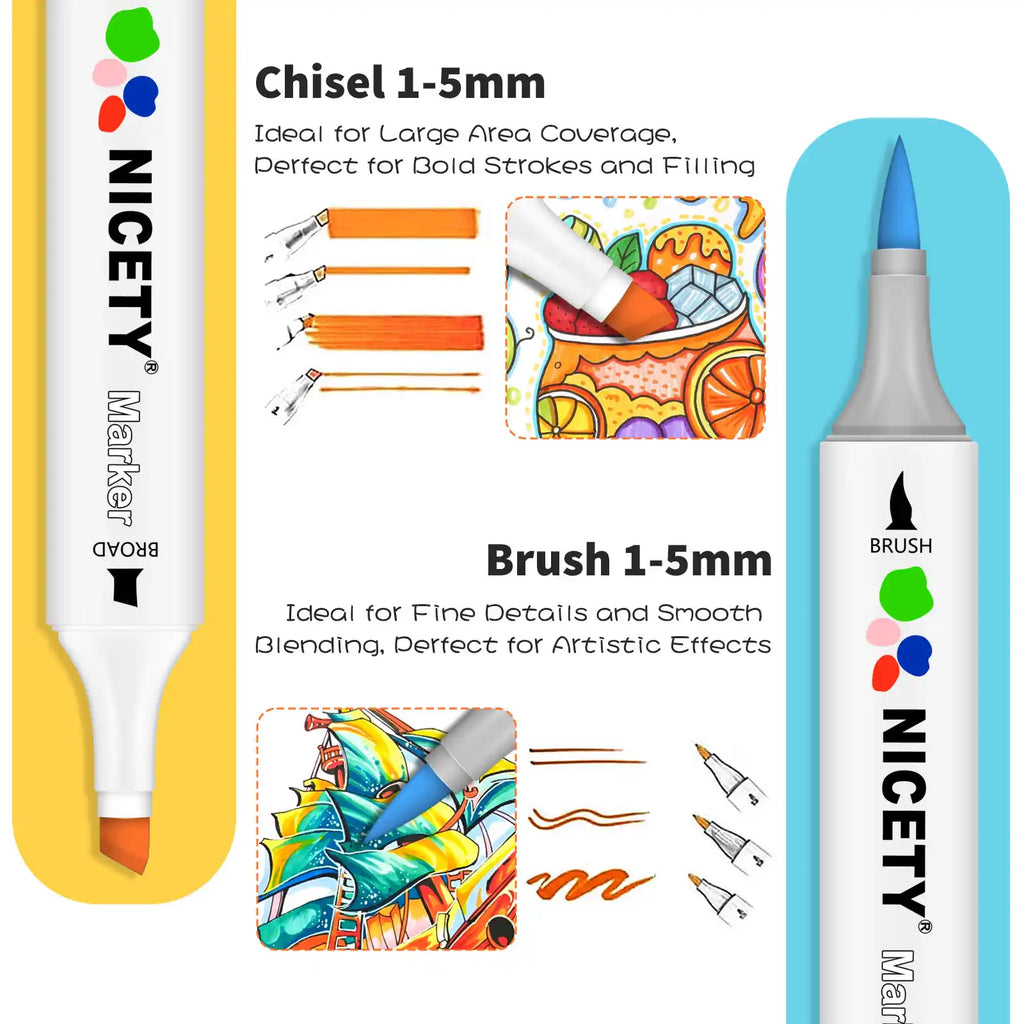 Nicety 120 Colors Gel Pens Set for Drawing, Coloring & Journaling