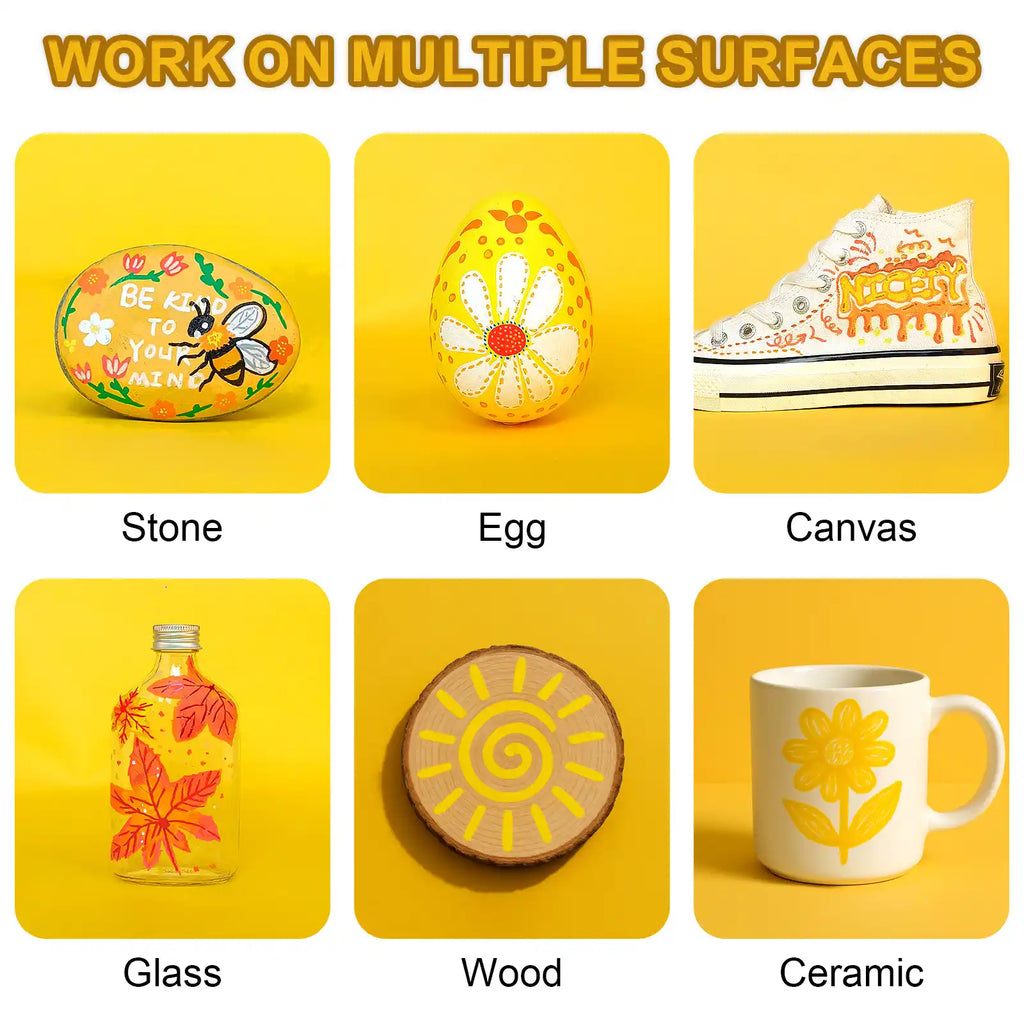 NICETY 32 P Yellow-Tone Acrylic Paint Markers (Gift Packaging)