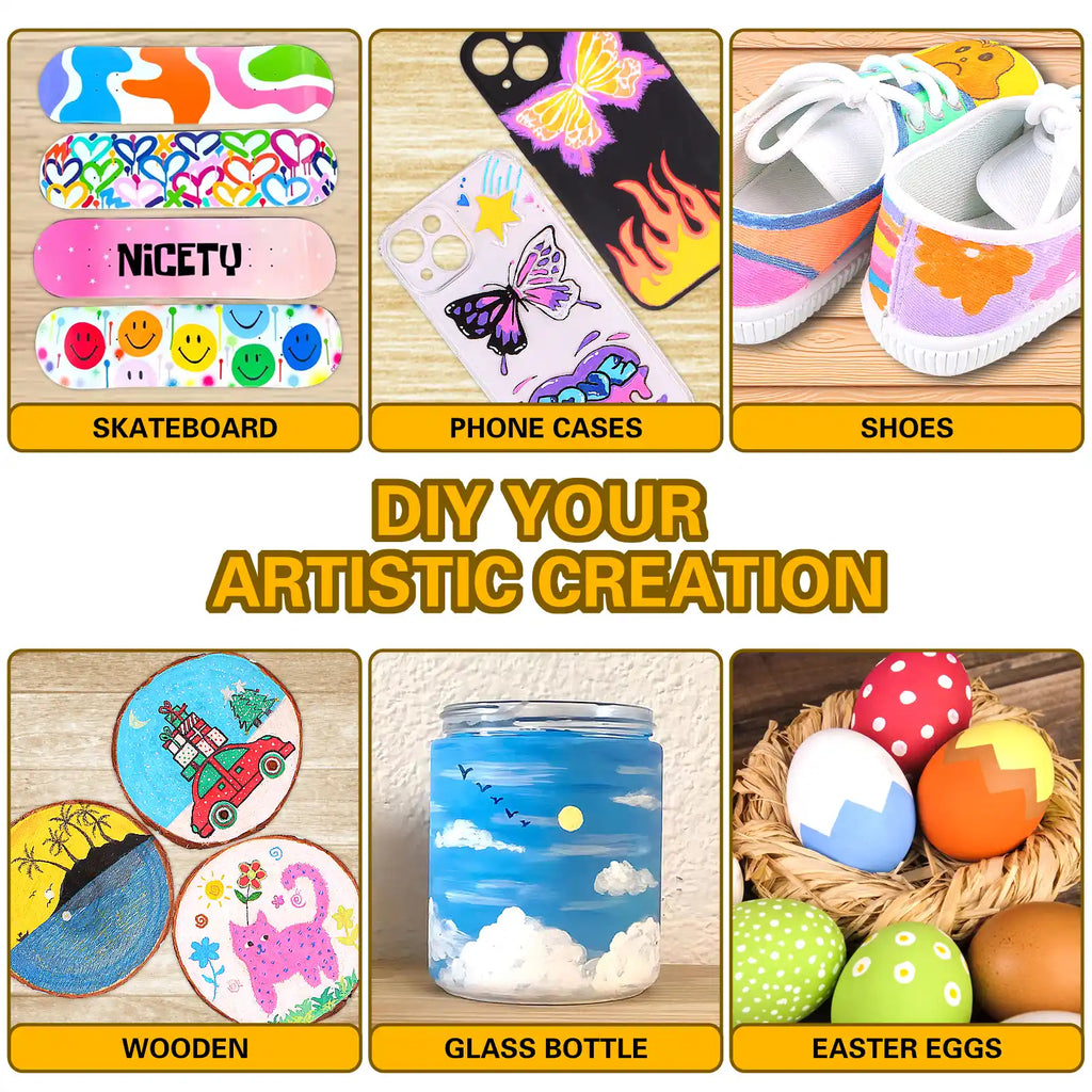 NICETY 72-Color Direct-Ink Acrylic Paint Marker Set