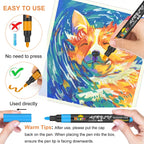 Nicety 100 Colors Single Tip Acrylic Paint Pens Set, Quick Dry Waterproof Art Markers for Drawing, Painting & Crafts