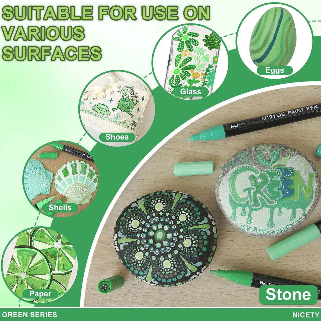 NICETY 30 P Green-Tone Acrylic Paint Markers