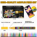 Nicety 72 Colors Single Tip Art Markers Set, Quick Dry Oil-Based Markers for Drawing & Art Supplies