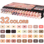 Nicety 32 Colors Acrylic Paint Pens, Skin Tones Tones, Direct Liquid Ink, Art Markers Set for Painting