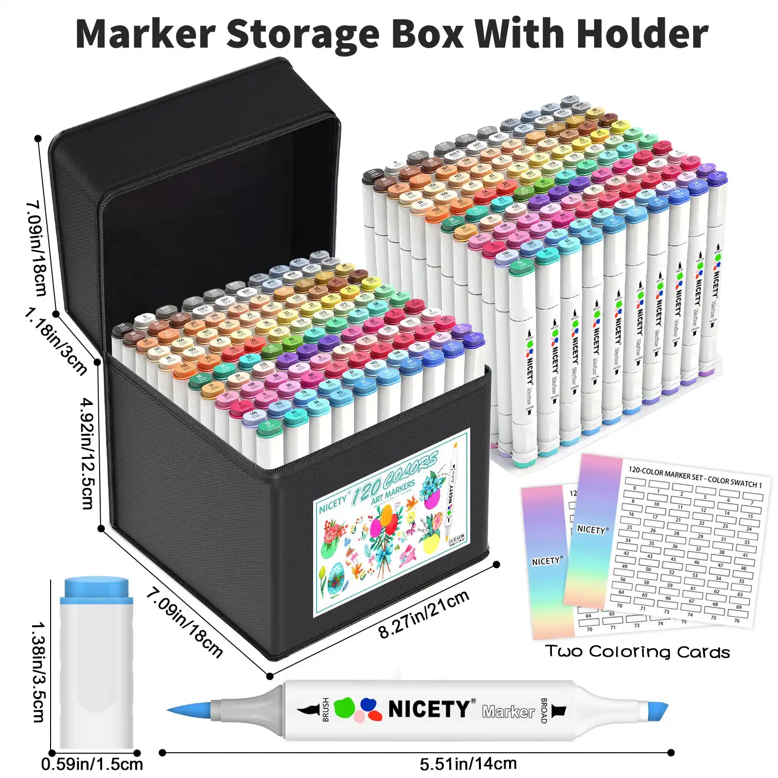 Nicety 120 Colors Gel Pens Set for Drawing, Coloring & Journaling