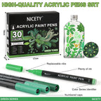 NICETY 30 P Green-Tone Acrylic Paint Markers