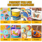 NICETY 136-Color Dual-Tip Acrylic Paint Markers with Carry Bag