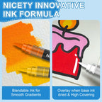 NICETY 180-Color Direct-Ink Acrylic Paint Marker Set