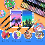 NICETY 108 Dual-Tip Markers for Drawing & Art