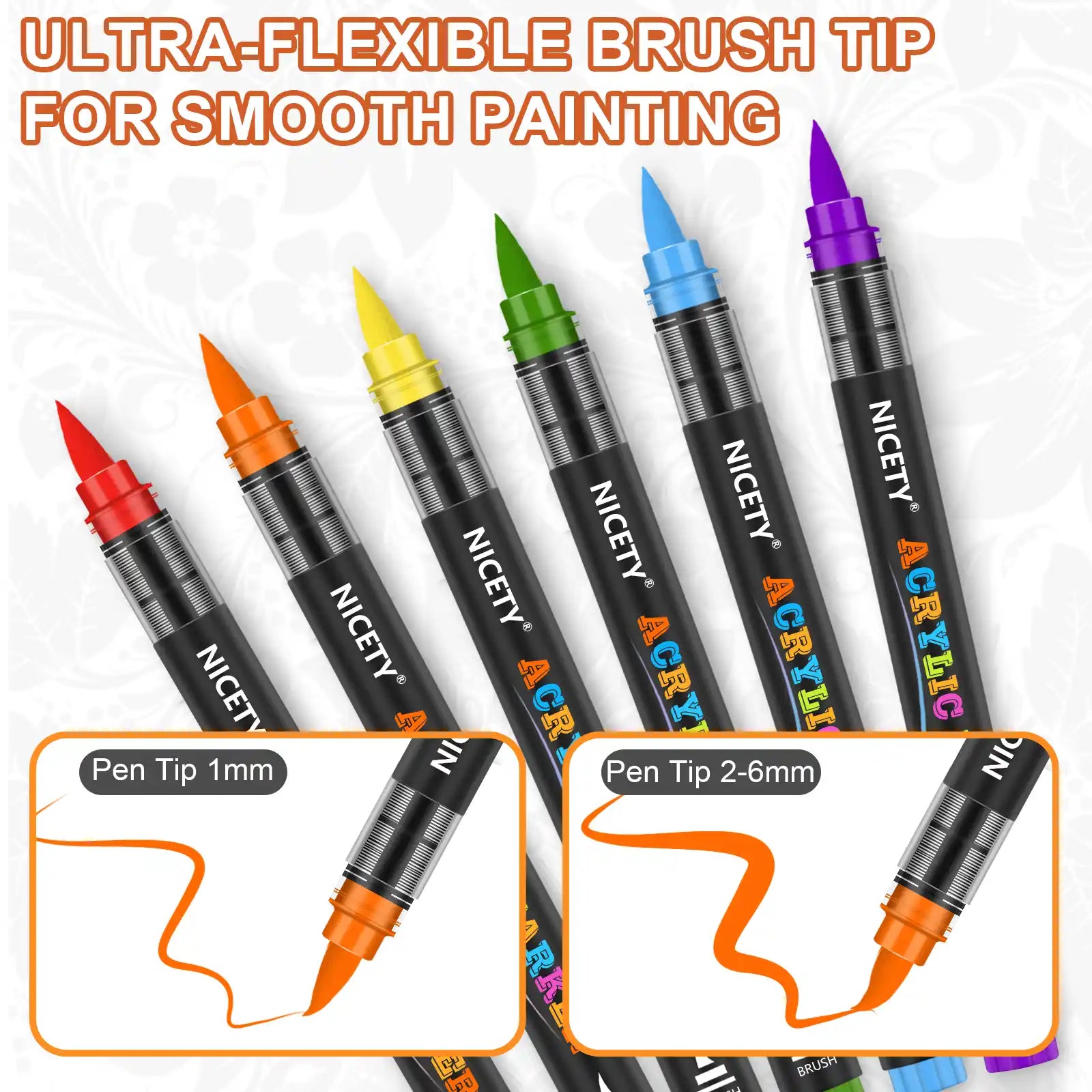 NICETY 180-Color Direct-Ink Acrylic Paint Marker Set