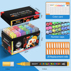 Nicety 72 Colors Single Tip Acrylic Paint Pens Set, Quick Dry Waterproof Art Markers for Drawing, Painting & Crafts