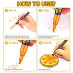 NICETY 136-Color Dual-Tip Acrylic Paint Markers with Carry Bag