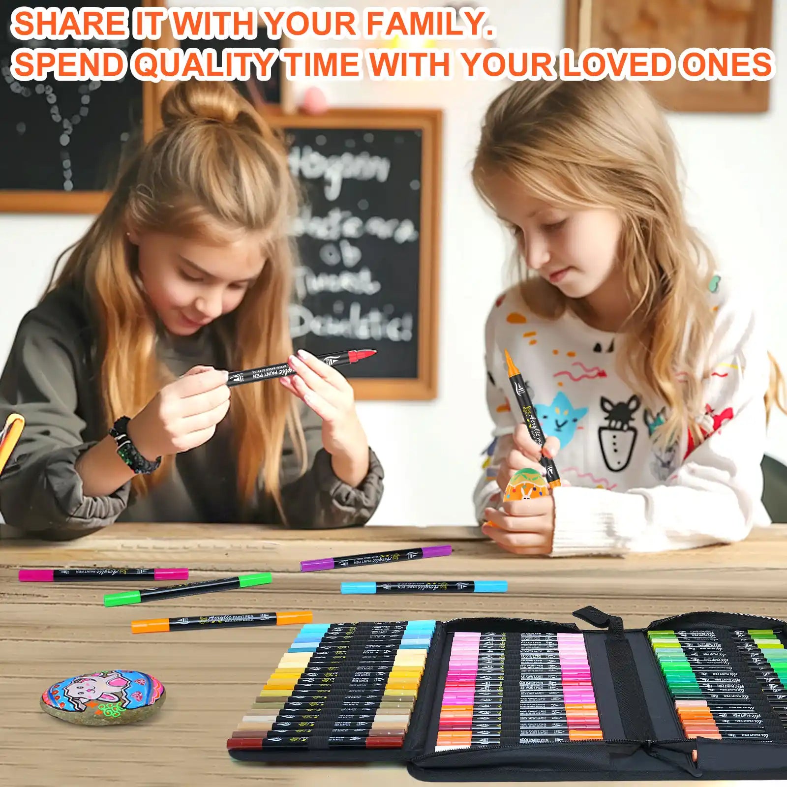 Nicety 128 Colors Dual Tip Acrylic Paint Pens Set, Quick Dry Waterproof Art Markers for Drawing & Crafts