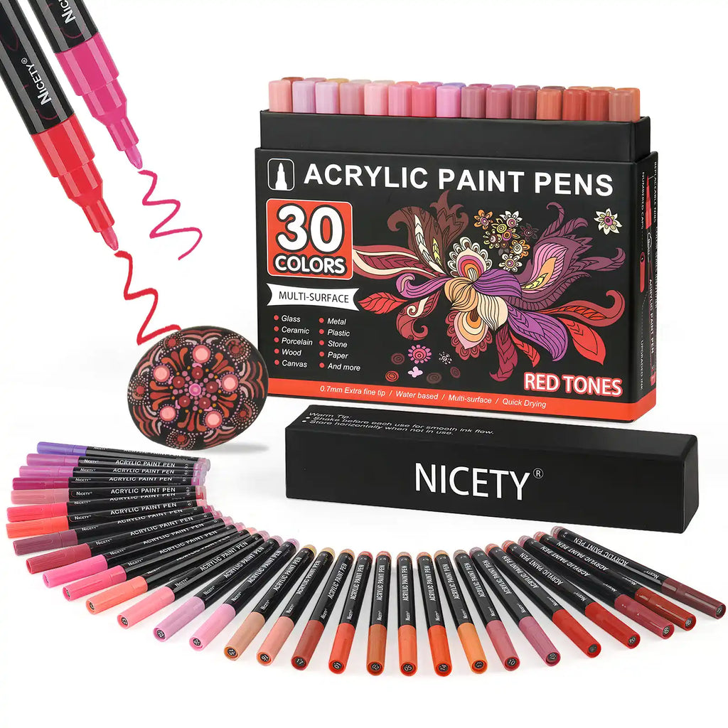NICETY 30 P Red-Tone Acrylic Paint Markers