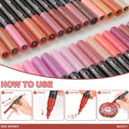 Nicety 30-Color Acrylic Marker Red Art Painting Set