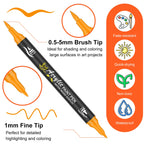 NICETY 128-Color Dual-Tip Acrylic Paint Markers with Carry Bag