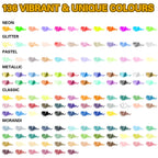 NICETY 136-Color Dual-Tip Acrylic Paint Markers with Carry Bag