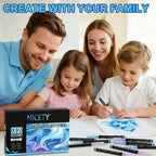 Nicety 32 Colors Acrylic Paint Pens, Blue Tones, Direct Liquid Ink, Art Markers Set for Painting
