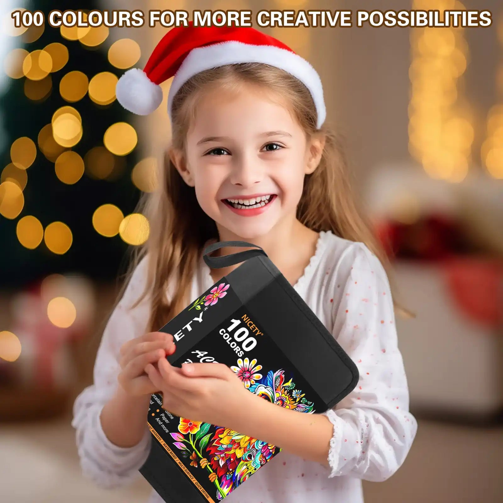 Nicety 100 Colors Single Tip Acrylic Paint Pens Set, Quick Dry Waterproof Art Markers for Drawing, Painting & Crafts